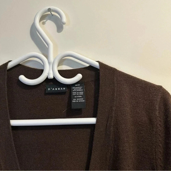 D'annah | Brown cardigan bolero 3/4 sleeves womens medium - Picture 2 of 5